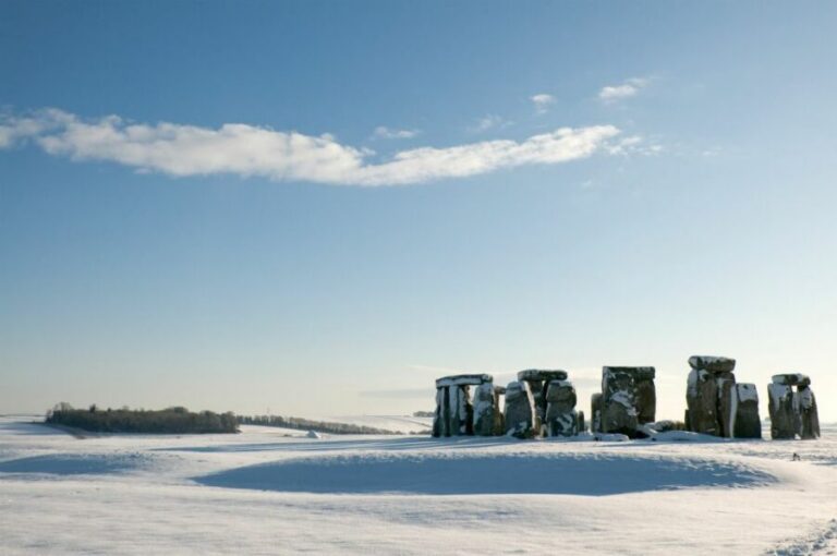 Windsor, Bath, Stonehenge & Salisbury with Christmas Lunch - Stonehenge from the coach: seeing the size without the long wait